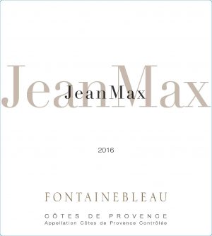 étiquette Jean Max vin Fontainebleau en Provence